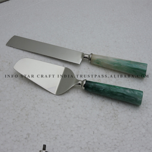 New Design Wood Resin & Stainless Steel Wedding or Anniversary Party Celebration Cake <b>Shovel</b> and Cake Knife Sever Sets - Product Image 3