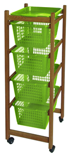 Carrello in Legno di Ciliegio Cm. 37x30x78 H - Product Image 1