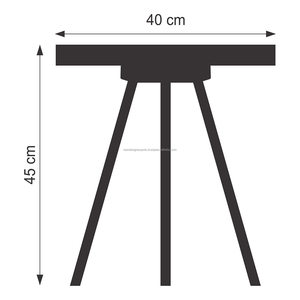 โต๊ะข้างเตียงโลหะกลมสีเหลืองและสีดำสำหรับพื้นที่ขนาดเล็กโถงทางเข้าหรือห้องนั่งเล่นภายนอก - Product Image 6