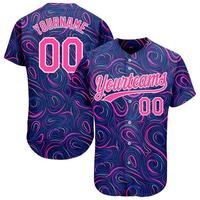 Grosir Jersey cetak 3D kustom bersirkulasi Pria & Wanita seragam bisbol & sofbol pakaian olahraga dengan desain sublimasi