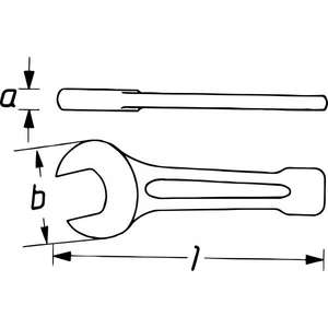 Llave de boca abierta Hazet con superficie de impacto estriada - Product Image 2