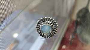 Bague de mariage ethnique faite à la main, pierre de lune, pierre précieuse, diamant, certifiée, 20% de réduction et cadeau, bague en pierre de lune pour femme, argent allemand - Product Image 3