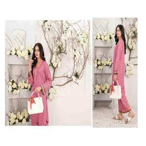 Costumes décontractés 2 pièces de haute qualité Top vente lin imprimé numérique Salwar Kameez Tawakkal marque robe asiatique - Product Image 4