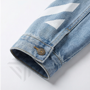 Chaqueta Vaquera de Moda Urbana Reversible con Logotipo Personalizado, Chaqueta de Motociclista para Hombre, de Alta Calidad, Duradera, para Exteriores - Product Image 6