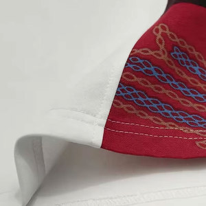 T-shirts Streetwear 100% coton personnalisés pour hommes T-shirts surdimensionnés à col haut et à épaules tombantes avec impression unie - Product Image 5