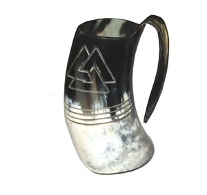 Customized Top Quality Buffalo <b>Drinkware</b> Horn Mug Hot Sale High Quality Custom Size Horn Mug - Product Image 1