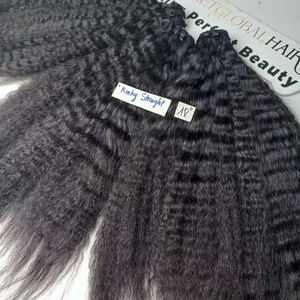 Extensions de cheveux de trame de peau droite crépue vietnamienne 100% cuticule non traitée alignée cheveux humains bruts tissage de haute qualité meilleur - Product Image 1