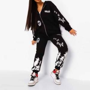 Ensemble de vêtements chauds pour femmes et hommes, ensembles de vêtements d'automne et d'hiver, sweat-shirt à col montant avec fermeture éclair, pantalon, survêtement chaud pour hommes - Product Image 1