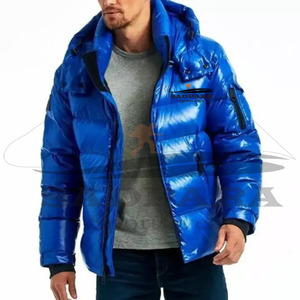 Vente en gros Streetwear personnalisé Veste rembourrée à col ras du cou Veste d'hiver Veste en duvet imperméable et respirante pour hommes Pakistan - Product Image 4