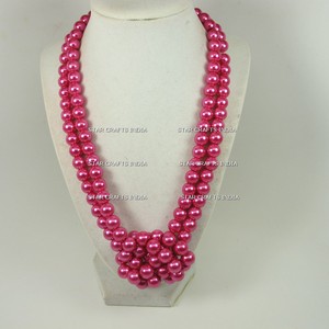 Top Ranking Listo para enviar en stock Envío rápido Moda Cuentas de madera Collar largo Bohemia Mujeres Collar de cuentas de colores - Product Image 6