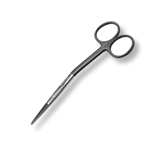 กรรไกรสำหรับผ่าตัดมีด้ามจับสีดำกรรไกรทำจากเหล็กเยอรมันกรรไกรตัดมุมทรงหลังโดย Pentax - Product Image 4