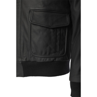 Veste chauffante en cuir de mouton noir suédé sur mesure pour homme, best-seller OEM de Silo Sports, avec col en fourrure de renard
