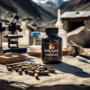 Cápsulas en polvo de Shilajit del Himalaya secadas al sol orgánicas al por mayor 100% suplementos herbales de ácido fúlvico natural puro 60 cápsulas por - Product Image 4