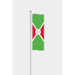 Bandera vertical de Burundi personalizada de 3x5 pies, impresa digitalmente en nailon, seda, vinilo y plástico, para uso en exteriores, con asta de aluminio. - Product Image 1