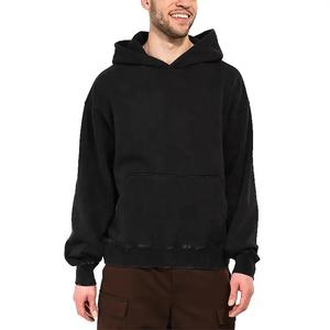 Logo personnalisé solide hiver automne pull à capuche en plein air coupe-vent course Jogging à manches longues hommes sweats à capuche - Product Image 3