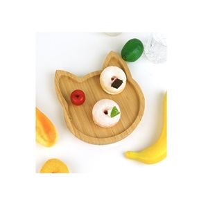 Assiettes en acacia naturel Assiette de service en bois de taille ronde et durable pour la couleur naturelle mini en forme de coeur - Product Image 6