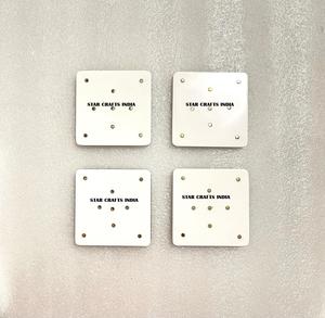 Purple White Precious Design Natural Epoxy Resin with <b>Wood</b> Wine Glass Candle Resin <b>Slices</b> Crystal Agate Gemstone coaster Set - Product Image 3