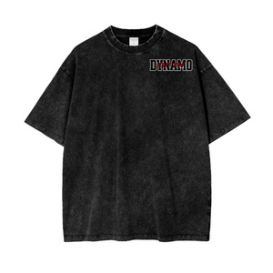 T-shirt col rond 100 % coton personnalisé pour hommes, coupe oversize, poids lourd, streetwear de luxe, imprimé sérigraphié, vente en gros - Product Image 1