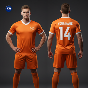 Camisetas de Fútbol Unisex para Adultos, Transpirables, Ligeras, 100% Poliéster, Anti-UV, Elásticas en Cuatro Direcciones, Conjuntos de Manga Corta, Nombres/Números de Equipo - Product Image 2