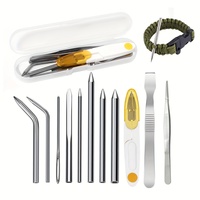 Kit de fabrication de bracelets en paracorde FID avec boîtes de rangement, aiguilles à tresser et outils de bricolage pour la création de bracelets et de porte-clés