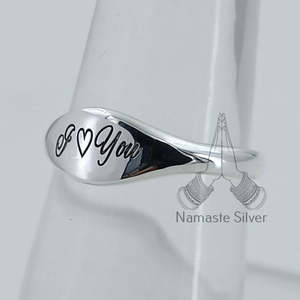 Custom Name Personalized Sterling Silver <b>Ring</b> Handmade Men's Jewelry Gift for Her <b>Dainty</b> and Elegant - Product Image 6
