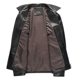 Trending Men's Casual Genuine Leather <b>Motorcycle</b> Jacket-Waterproof Windproof Reversible Design Distressed Brown Stand Front - Product Image 1