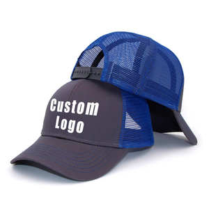 Casquette de camionneur en maille sergé unisexe OEM personnalisé de haute qualité 100% coton 5 panneaux pour adultes vente en gros de casquette de sport en cuir à bord incurvé avec logo - Product Image 2