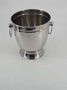 Seau à glace en argent fini de base pour les événements, les fêtes, les bars à domicile, élégant refroidisseur de boissons, service fonctionnel, élégant, utilisation sur table - Product Image 4