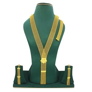 สร้อยคอพร้อมต่างหูชุดเครื่องประดับ ชุบทอง ทองเหลืองบริสุทธิ์ คุณภาพสูง ยูเออี ดูไบ ออกแบบสร้อยคอ ชุดเครื่องประดับสร้อยคอ - Product Image 3