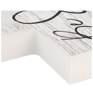 Croix de suspension murale en bois de pin massif, lavis blanc 8.5x12 - Product Image 2