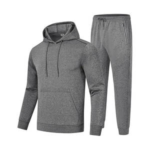 Survêtement de mode pour hommes 2 pièces unisexe Streetwear à capuche + bas de jogging survêtement à manches longues ensemble à capuche costume de sport - Product Image 4