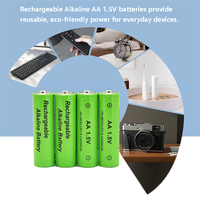 Batería Alcalina Recargable AA 1.5V de Larga Duración, Energía Ecológica, Batería Recargable AAA para Juguetes, Controles Remotos, Linternas
