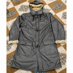 Manteau d'hiver long en cuir véritable personnalisé en vrac en vrac avec doublure en fourrure manteau d'extérieur décontracté élégant et bon marché en cuir de première qualité - Product Image 1