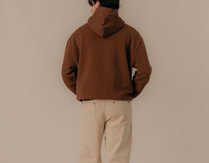 OEM/ODM 100% Algodón, Logotipo Bordado Personalizado, Sudadera con Hombros Caídos, Ropa Casual de Invierno, Corte Regular, Ecológica, 2 Piezas - Product Image 6