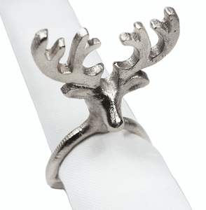 Anneau de serviette en métal de qualité supérieure en forme de renne, offrant un style gracieux pour les repas de Noël élégants et les dîners d'hiver - Product Image 2