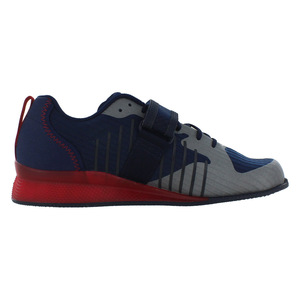 Scarpe da Sollevamento Pesi Unisex Adidas Adipower III Blu Navy/Bianco/Rosso con Fodera in Rete per Allenamento Fitness Primaverile - Product Image 3