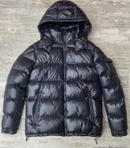 Manteaux rembourrés à capuche détachables avec logo personnalisé OEM Manteau blanc d'hiver en duvet d'homme à bulles Veste bouffante brillante - Product Image 3