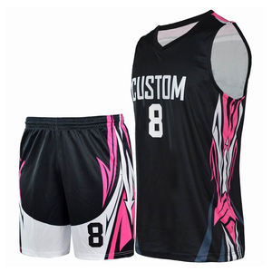 Conjunto de ropa deportiva sublimada personalizada directa de fábrica con malla que absorbe la humedad para uniformes de baloncesto de equipos y clubes - Product Image 4