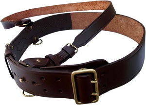 Cinturones de espada de cuero de vaca de longitud personalizada de alta calidad con accesorios y accesorios de latón Cinturón Sambrowne de cuero genuino - Product Image 4