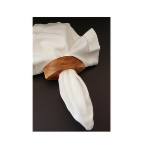Geometric Wooden Napkin Ring Brass Accent Eco-Friendly Customizable Luxury Modern <b>Table</b> <b>Decor</b> for Dining Wedding <b>Party</b> Setup - Product Image 6