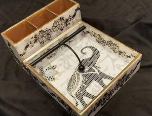 Porta Servilletas de MDF con Diseño Esmaltado para Decoración de Mesa de Comedor - Product Image 6