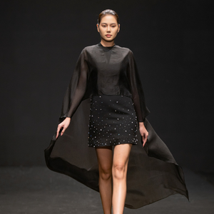 Vestidos casuales más vendidos para mujer JILNA EMB MINI VESTIDO A sin mangas A-line Etiquetas personalizadas Mujeres Ropa de lujo Hormiga blanca - Product Image 1