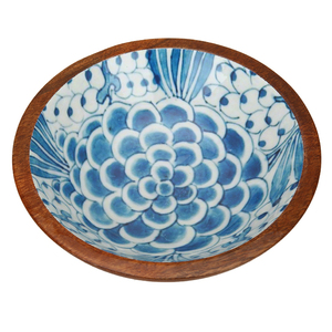 Minimalistic Decorative Enamel Handmade Design Mango Wood <b>Dinnerware</b> Salad Server Kitchen Food Serving Bowl - Product Image 2