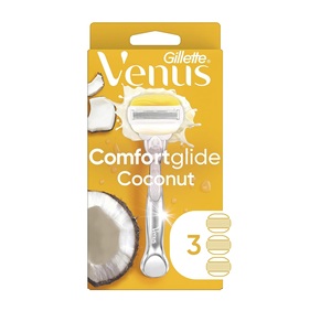 Gillette Venus ComfortGlide con Mango de Afeitar para Mujer Olay Coconut + 3 Cuchillas de Repuesto - Product Image 1