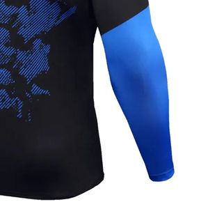 Qasaabco Hommes Compression Manches Longues Rash Guard Froid-Respirant Réchauffe-Couche de Base Imprimé Personnalisé avec UPF50 Caractéristique Anti-UV - Product Image 5