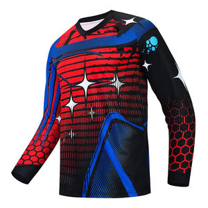 Venta al por mayor hombres UPF 50 manga larga Motocross Racing camisas sublimación personalizada impresa protección solar elegante transpirable OEM Tops - Product Image 6