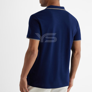 Polo en jersey respirant pour homme Motif solide ODM Fourniture Méthode de tissage teint uni - Product Image 3