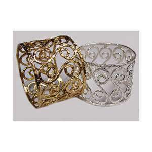 Porte-serviette en argent de qualité supérieure Design fantastique Vaisselle en métal faite à la main Fournisseur de vaisselle de mariage à un prix exceptionnel - Product Image 2