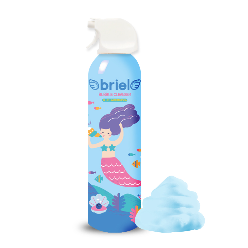 बच्चे की बुलबुला स्नान Briel नीले समुद्र के तहत बुलबुला cleanser 200ml सुरक्षित और मज़ा स्नान खेलने Chewy फोम सूत्र कोई कृत्रिम रंग