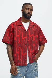 เสื้อฮาวายสำหรับผู้ชายเสื้อพิมพ์ลายดิจิทัลแขนสั้นใส่สบายติดกระดุมสำหรับออกค่าย - Product Image 5